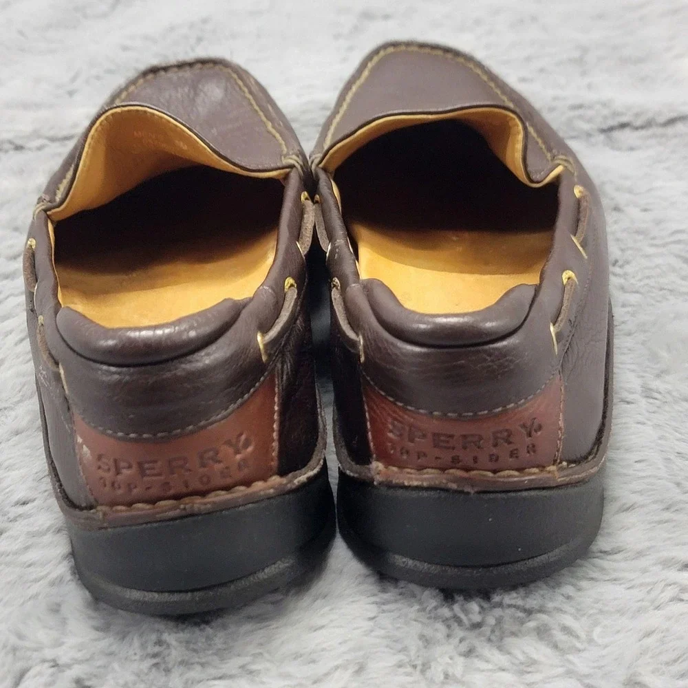 Sperry Top-Sider Gold Cup Shoes Mens 8 Brown Leather Boat Loafers Slip On